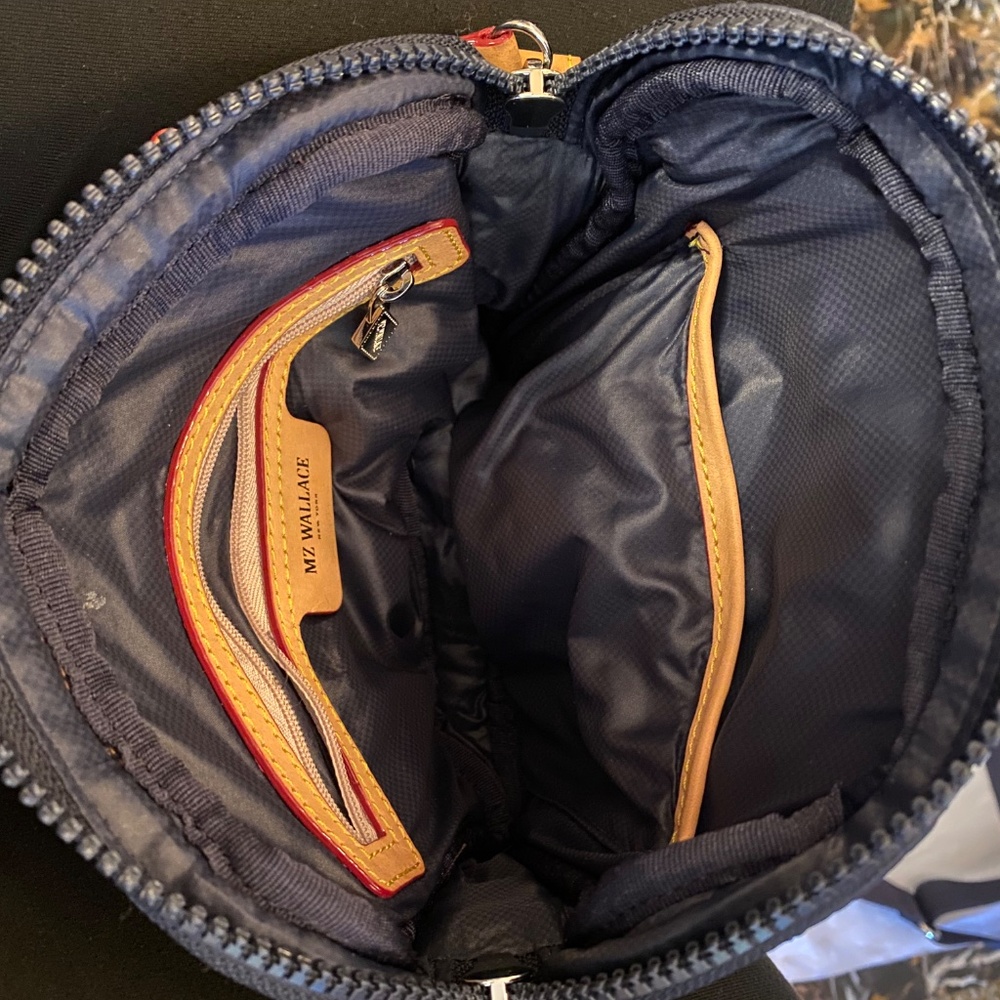 MZ WALLACE SMALL METRO CAMERA BAG CROSSBODY / SHOULDER DAWN BLUE NYLON - Picture 7 of 14